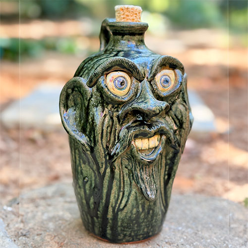 アメリカ雑貨　アンティーク　ガラス製の陶器壺 Pottery Jug Steve Turpin 8.5